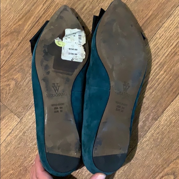 Vera wang gently worn turquoise flats - Picture 3 of 4